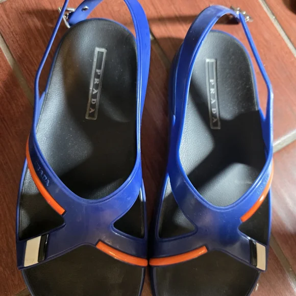 Prada Blue and Orange Sandals - Picture 2 of 5